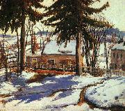 Charles Reiffel February Thaw, Silvermine Connecticut Sweden oil painting reproduction